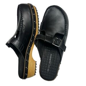 Kelsi Dagger Brooklyn Hold Studded platform clog black leather size 7
